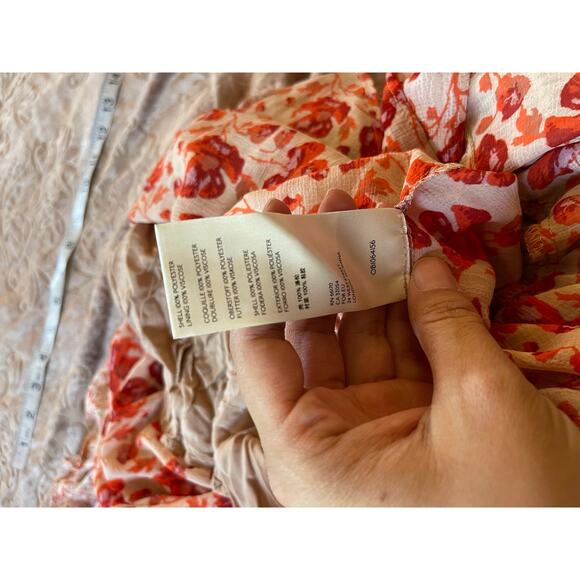 Free people Zuma Drippy Midi Skirt layered ruffle‎ size 4 - Picture 7 of 7